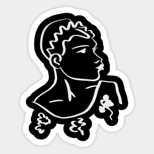 Man Drawing Sticker